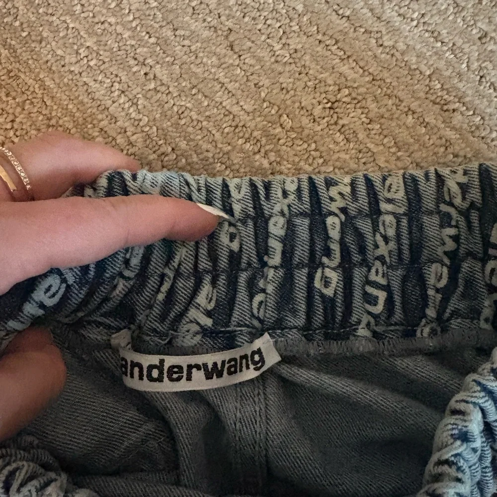 Alexander Wang Logo Print Denim Joggers - Picture 3 of 5